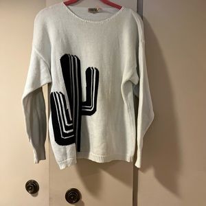 L’eau Vive 80s 90s Mod Cactus Sweater Medium